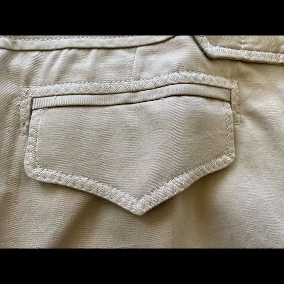 Emil Rutenberg Wide Leg Pants. Low Rise. Beige 10 - Picture 5 of 10